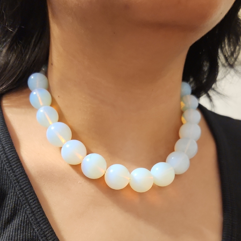 Chunky Opalite Beaded Necklace